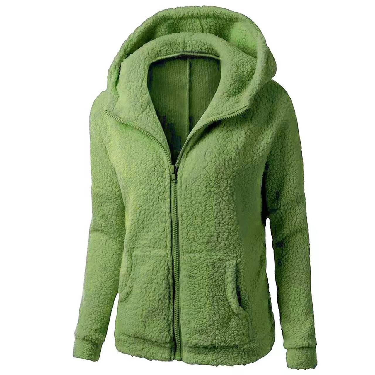 Baby Deals Oversized Sweaters For Women Casual Fleece Fuzzy Faux Shearling Warm Winter Outwear Sweatshirt Shaggy Coat Cute Hoodie