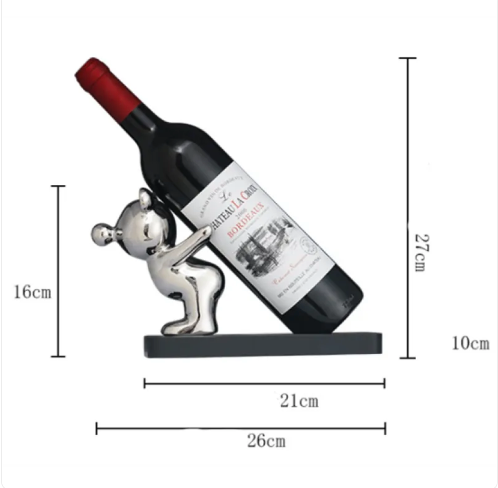 Elegant Wine Rack & Decorative Ornament