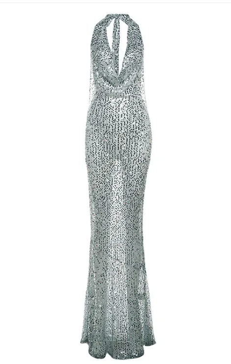 Elegant Sequin Fishtail Gown